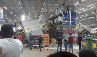 Prateleiras desabam em mercado e deixam um morto e feridos em São Luís