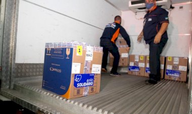 Amazonas recebe lote com 35.100 doses de vacinas contra Covid-19