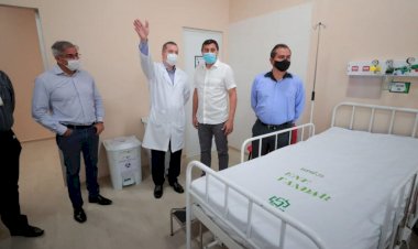 Wilson Lima entrega enfermaria para vítimas de AVC, subestação elétrica e estação de tratamento no HPS João Lúcio