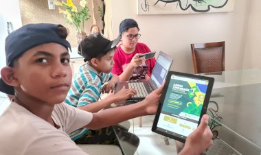 Jovens Entram no Clima dos Jogos Olímpicos