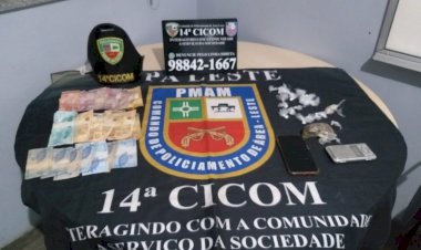 Polícia Militar detém homem e apreende adolescente por tráfico de entorpecentes na zona leste