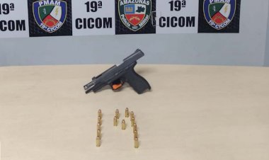 Polícia Militar prende um homem por porte ilegal de arma de fogo em flutuante