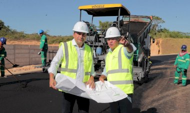 Governador Wilson Lima vistoria obras do Anel Sul