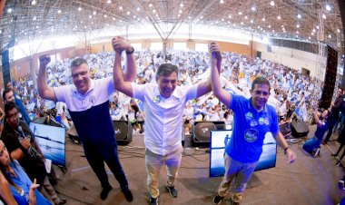 Mais de 15 mil apoiadores participam de reunião política da oficialização de campanha de João Luiz e João Carlos