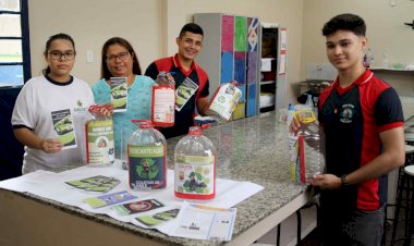 Estudantes da rede estadual criam ‘papa-pilhas’ para descarte consciente de pilhas e baterias