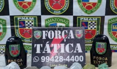 Força tática prende homem por posse de arma de fogo e drogas