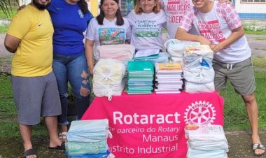 Mais de 620 cadernos escolares são entregues para entidades beneficentes de Manaus