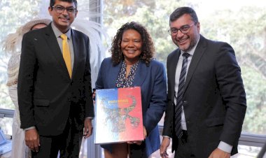 No Ministério da Cultura, Wilson Lima destaca importância do Festival de Parintins e convida Margareth Menezes para conhecer espetáculo