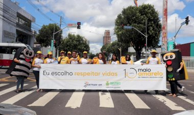 ‘Maio Amarelo’: Detran Amazonas faz campanha de conscientização na zona centro-sul de Manaus