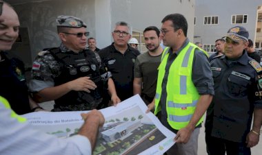 Governador Wilson Lima vistoria fase final da obra do novo batalhão da Rocam