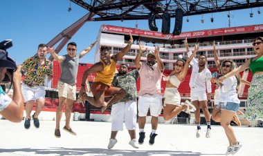 Famosos conhecem os bastidores do 56º Festival Folclórico de Parintins, em visita ao Bumbódromo