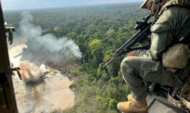 PF, IBAMA e Polícia Nacional da Colômbia desmobilizam garimpo ilegal de ouro
