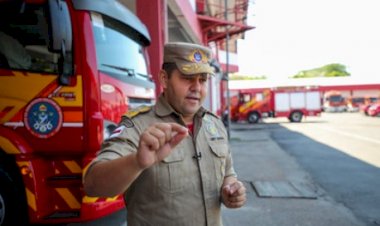 Corpo de Bombeiros monta força-tarefa para combater incêndio de grande proporção na Feira do Santo Antônio