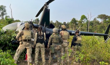PF apreende 238 quilos de drogas em helicóptero no Amazonas