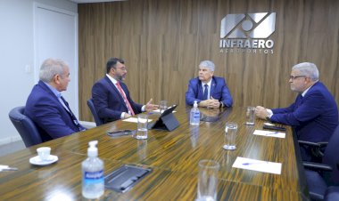 Governador Wilson Lima e presidente da Infraero reúnem-se para tratar sobre aeroportos do interior