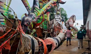 Ipaam orienta bumbás Caprichoso e Garantido sobre gestão de resíduos sólidos durante visita técnica