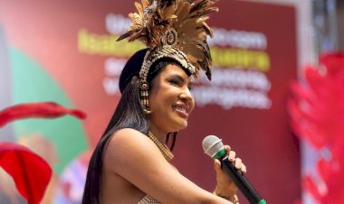Isabelle Nogueira reúne fãs e torcedores das nações vermelha e azul no Sumaúma Park Shopping
