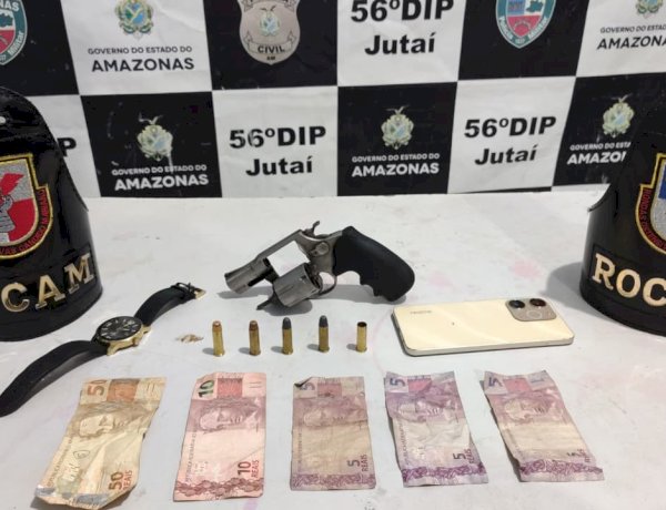 Operação Fronteira Mais Segura: PMAM prende homem por porte ilegal de arma de fogo em Jutaí