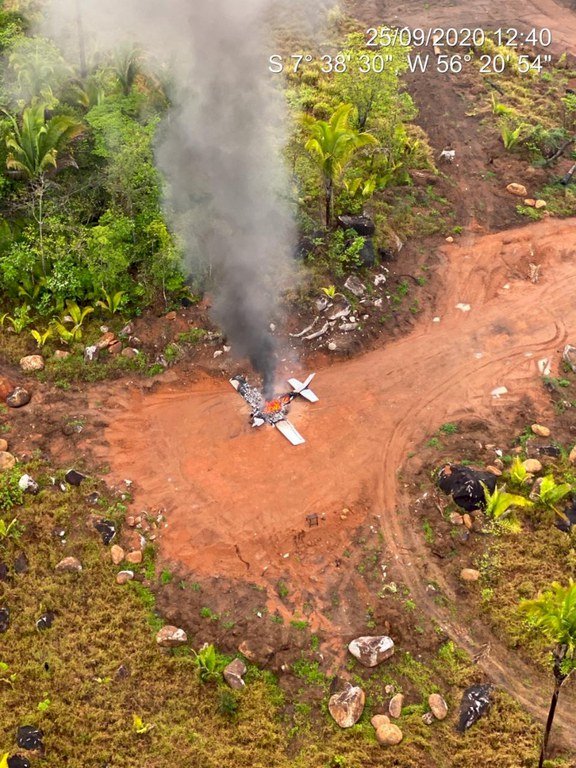 PF e FAB interceptam aeronave utilizada no transporte de drogas