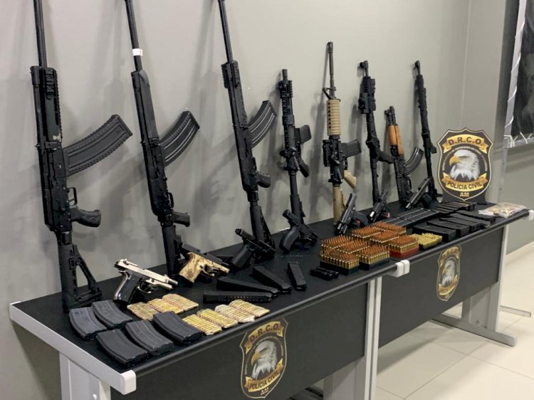 Policiais do DRCO apreendem mais de 20 armas na segunda fase da Operação Mamon