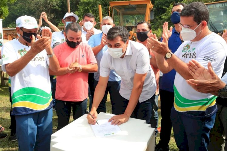 Governador Wilson Lima assina ordem de serviço para obras do ‘SOS Vicinais’ na capital e interior