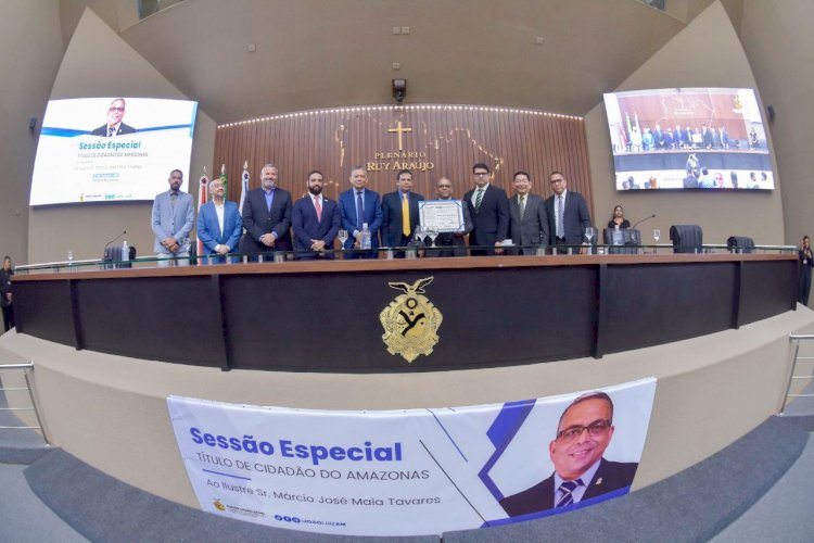 Vereador Márcio Tavares recebe Título de Cidadão do Amazonas, por propositura do deputado João Luiz na Aleam