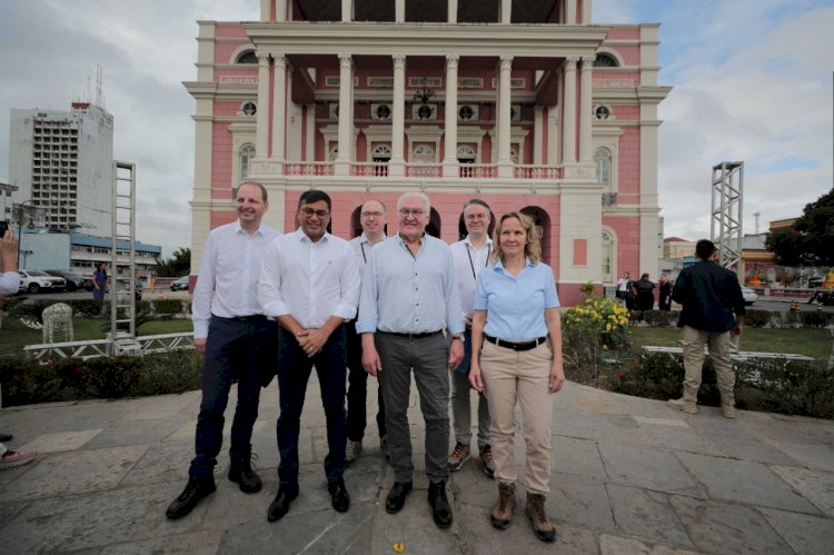 Em primeira agenda oficial do novo mandato, governador Wilson Lima recebe presidente da Alemanha