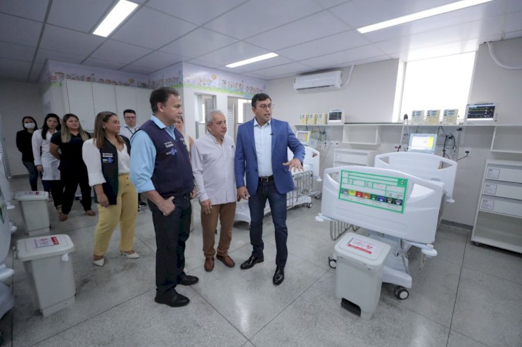 Wilson Lima entrega novos leitos de UTI ao Hospital Infantil Dr. Fajardo