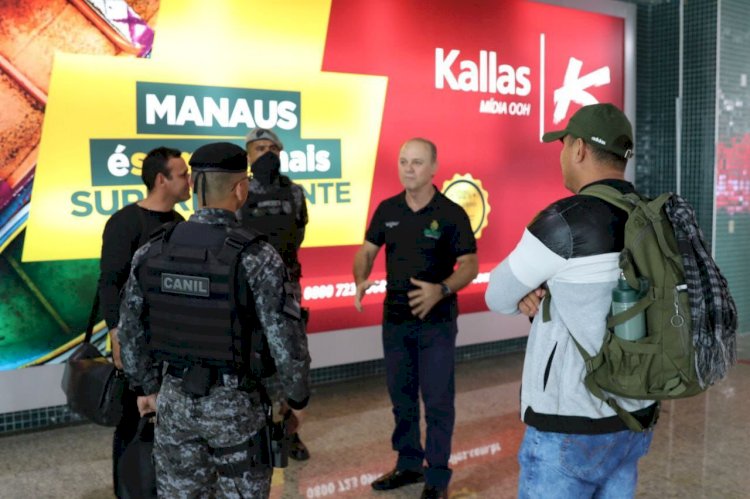 Policiais do Amazonas enviados a Brasília retornam para Manaus