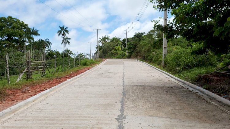 Governo do Amazonas pavimenta ramal e estrada em São Paulo de Olivença