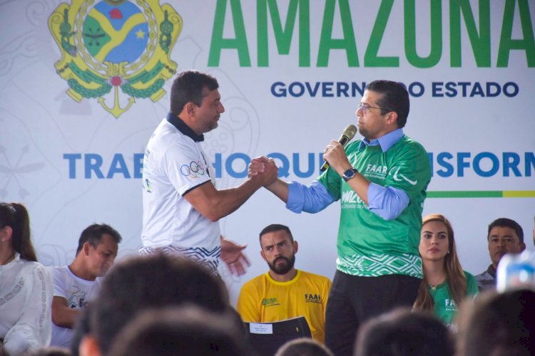 Deputado João Luiz participa com o governador Wilson Lima do anúncio do edital de seleção do Bolsa Esporte Estadual 2023