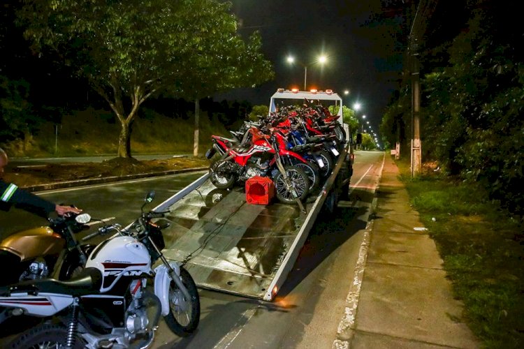 Ao inibir “rolezinho”, Detran Amazonas remove dez motocicletas durante operação