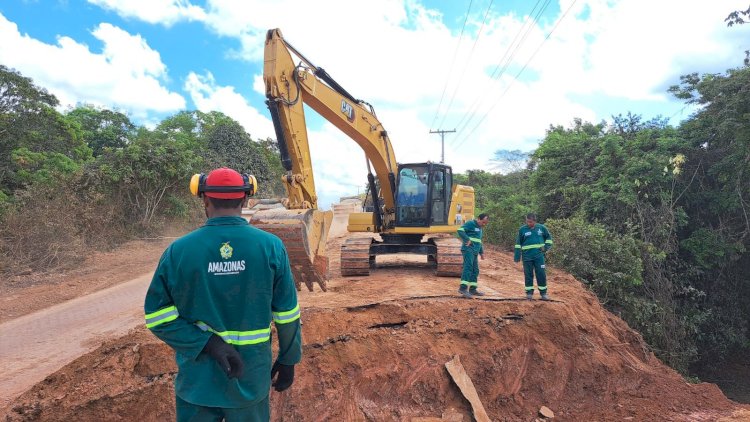 Governo do Amazonas executa obras de pavimentação da Rodovia AM-453, em Manacapuru