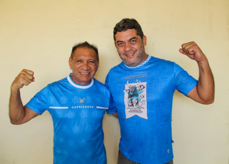 Karú Carvalho e Sérgio Mendes anunciam candidatura à presidência do Boi Caprichoso