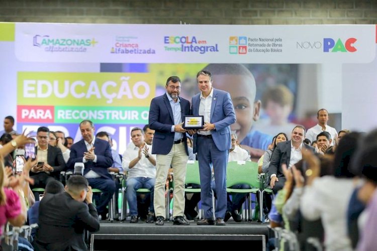 Com ministro da Educação, Wilson Lima lança ‘Amazonas + Alfabetizado’ e avança em ações para reforçar qualidade do ensino