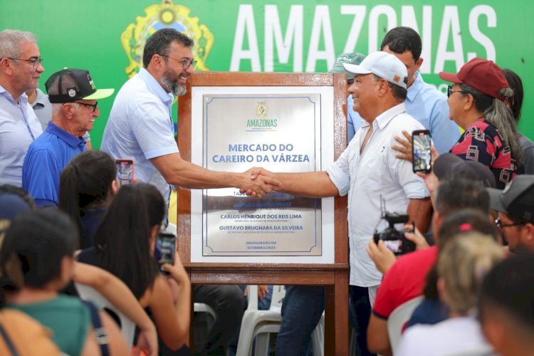 Wilson Lima entrega novo mercado e sistema de água potável no Careiro da Várzea