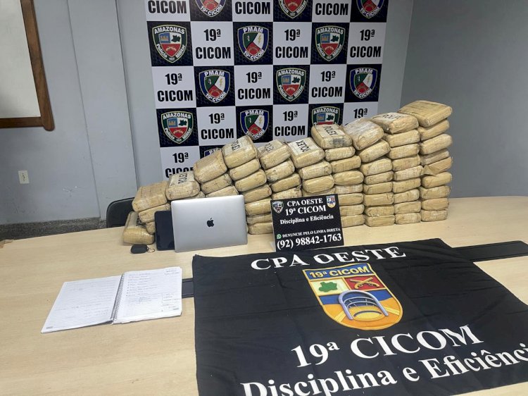 Polícia Militar do Amazonas apreende 70 quilos de maconha em ação na Ponta Negra