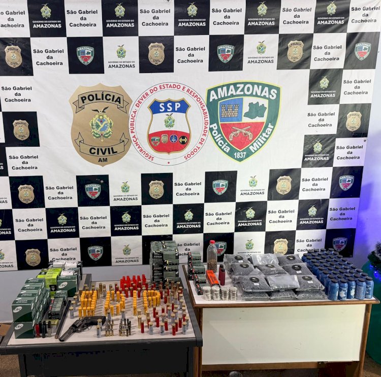 PC-AM prende homem por comércio ilegal de 614 munições, em São Gabriel da Cachoeira